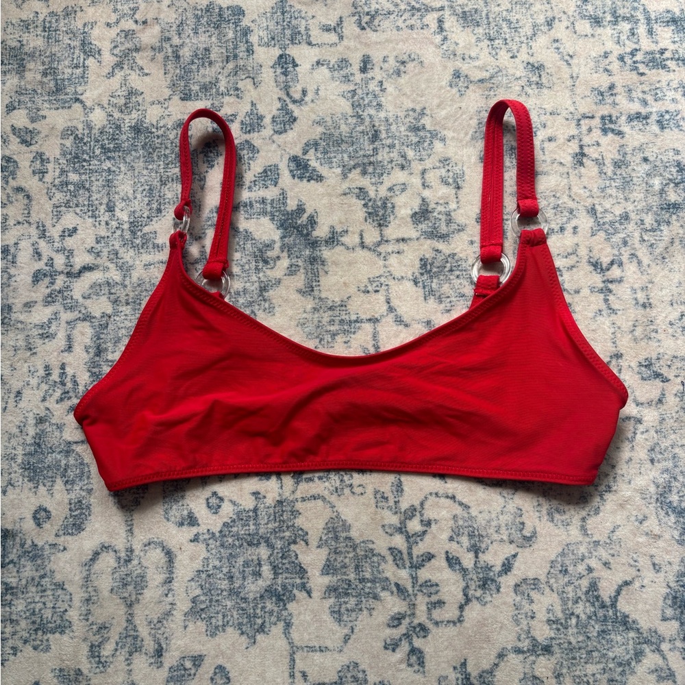 Red LA Hearts Bikini Top